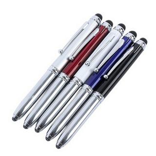 Novelty 3 In 1 Touch Screen Stylus Ballpoint Pen With LED Flash Light_1